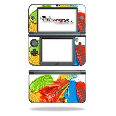 MightySkins NI3DSXL2-Paint Strokes Skin Decal Wrap for New Nintendo 3DS XL 2015 - Paint Strokes Each Nintendo 3DS XL (2015) kit is printed with super-high resolution graphics with a ultra finish. All skins are protected with MightyShield. This laminate protects from scratching  fading  peeling and most importantly leaves no sticky mess . Our patented advanced air-release vinyl guarantees a perfect installation everytime. When you are ready to change your skin removal is a snap  no sticky mess or gooey residue for over 4 years. You can t go wrong with a MightySkin. Features Nintendo 3DS XL (2015) decal skin Nintendo 3DS XL (2015) case Nintendo 3DS XL (2015) skin Nintendo 3DS XL (2015) cover Nintendo 3DS XL (2015) decal This is Not A Hard Case It is a vinyl skin/decal sticker and is Not made of rubber  silicone  gel or plastic. Durable Laminate that Protects from Scratching  Fading & Peeling Will Not Scratch  fade or Peel No Sticky Mess Nintendo 3DS XL (2015) Not IncludedSpecifications Design: Paint Strokes Compatible Brand: Nintendo Compatible Model: 3DS XL (2015) - SKU: VSNS51677