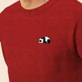thumbnail image 5 of Dalix Panda Embroidered Fleece Crewneck Long Sleeve Sweatshirt Mens in Heather Red XL X-Large, 5 of 5