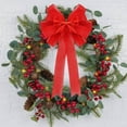 thumbnail image 6 of 2 Pack Christmas Tree Bows 12x20inch Large Burlap Wreath Bow with Glitter String for Christmas Tree Topper,Home Front Door Decor,Easter Bow, Valentines and Party Decor, 6 of 6