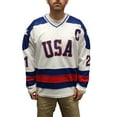 thumbnail image 2 of Mike Eruzione #21 Team USA White Hockey Jersey - Mens 3XL, 2 of 10
