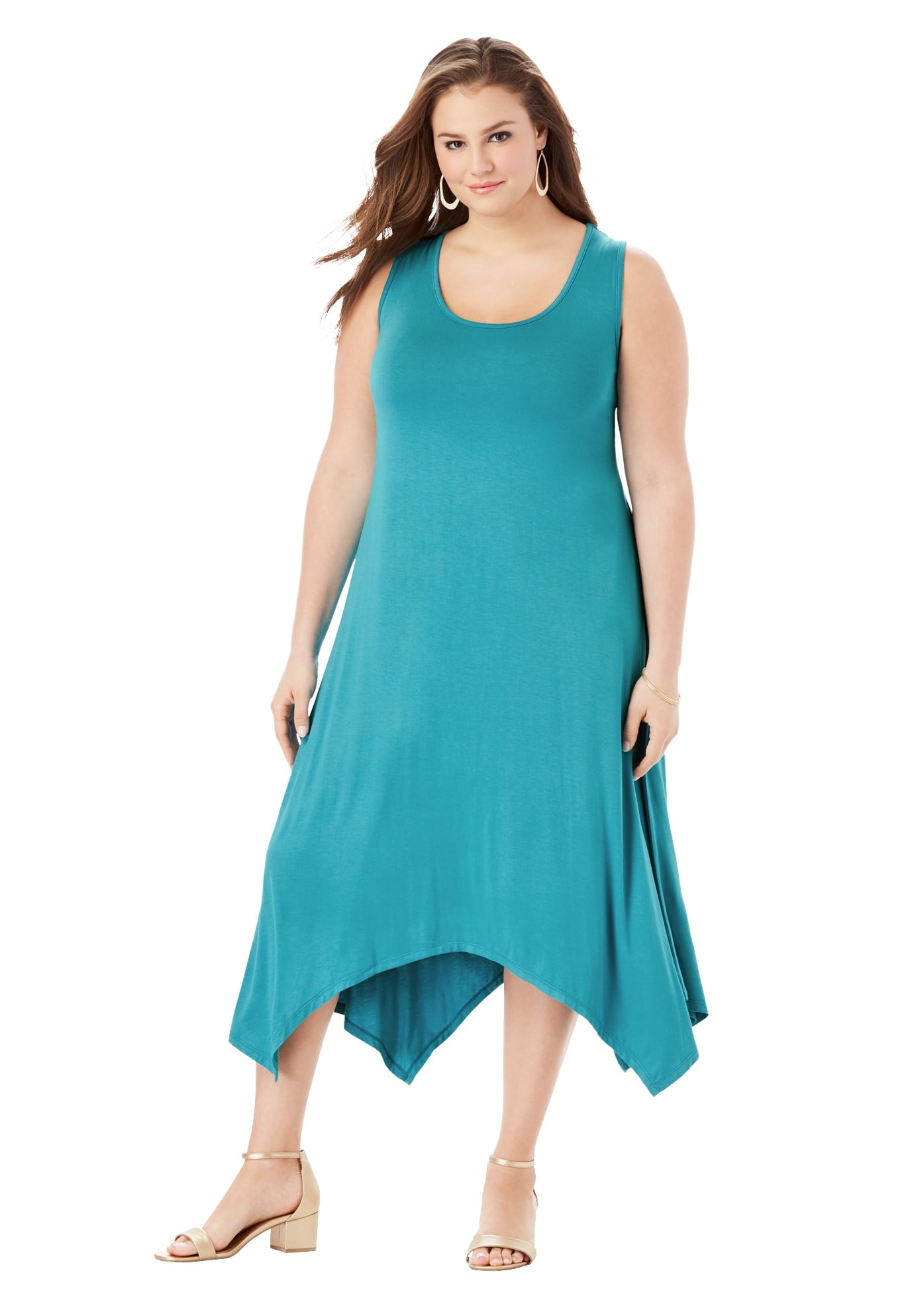 Roaman's Roaman's Women's Plus Size Sleeveless Swing Dress Walmart