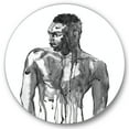 thumbnail image 2 of Designart - Portrait d'Homme Africain sur Fond Blanc - Art Mural Rond en Métal Moderne, 2 of 5
