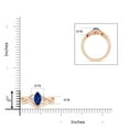 thumbnail image 5 of ANGARA Natural Marquise Sapphire and Diamond Infinity Bridal Set in 14K Rose Gold for Women (Size-8x4mm) | September Birthstone, Anniversary, Jewelry Gift for Women | Natural Blue Sapphire Ring, 5 of 9
