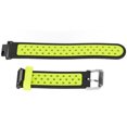 thumbnail image 3 of Correa de reloj de silicona, pulsera de repuesto de doble color suave y transpirable para Amazfit Verge Verge Lite (negro verde), 3 of 14