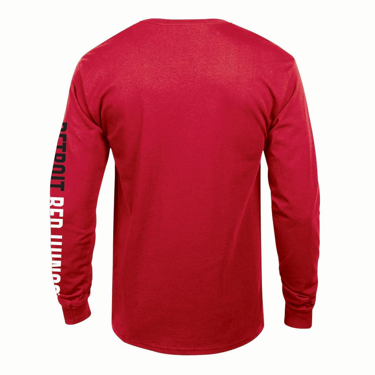NHL Detroit Red Wings Men's Team Color Double Graphic Long Sleeve T-Shirt