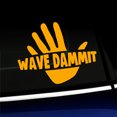thumbnail image 1 of Wave Dammit - Vinyl Car Decal - Choose Color - [GOLDEN YELLOW], 1 of 1