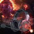 thumbnail image 5 of Auriculares para juegos con sonido estéreo de 3,5 mm, diseño ergonómico, orejeras con memoria suave, micrófono con cancelación de ruido, auriculares supraaurales para juegos para X, 5 of 5