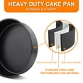 thumbnail image 2 of 8 Inch Round Cake Pan Set of 4, Vesteel Stainless Steel Round Cake Baking Pans for Layer/Birthday/Wedding Cake, Nonstick & Heavy Duty, 2 of 7