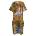 thumbnail image 4 of Pierre-Auguste Renoir Paysage du Midi Vestido holgado con bolsillos Vestidos de mujer Vestido de verano Mujer coreana Ropa femenina, 4 of 6