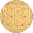thumbnail image 1 of Ahgly Company Indoor Round Abstract Brown Contemporary Area Rugs, 4' Round, 1 of 4