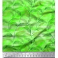 thumbnail image 1 of Soimoi Green Poly Georgette Fabric Pine Leaves Print Fabric by Yard 52 Inch Wide, 1 of 3