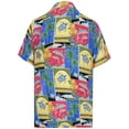 thumbnail image 2 of HAPPY BAY Men's Hawaiian Shirts Short Sleeve Button Down Shirt Mens Summer Shirts Casual Beach Holiday Hawaii Island Shirts for Men Funny M Dolphin Turtle, Multicoloured, 2 of 6