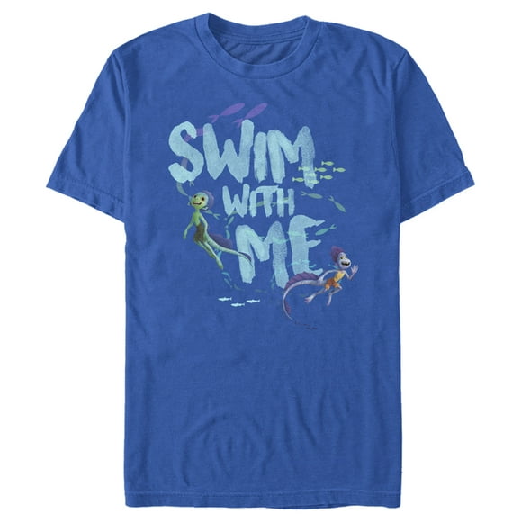 Men's Luca Swim With Me Sea Monsters  T-Shirt - Royal Blue - 2X Large