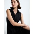 thumbnail image 3 of Free Assembly Women's and Women's Plus Sleeveless Cotton Maxi Shirtdress with Belt, Sizes XS-4X, 3 of 4