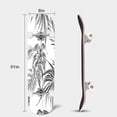 thumbnail image 3 of Skateboards for Beginners Seamless white exotic leaves 31"x8" Maple Double Kick Concave Boards Complete Skateboards Outdoor for Adults Youths Kids Teens Gifts, 3 of 5