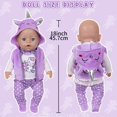 thumbnail image 2 of AmaMary Cotton Purple Unicorn Outfit for 16-18 inch Dolls – 4-Piece Jacket Long Sleeve Pants Socks Set for Girls Fantasy Dress-Up Birthday Holiday Imaginative Play, 2 of 5