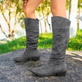 thumbnail image 5 of Willtoo Women Pointed Toe Block Heel Knee High Boots Comfort Low Heel Fashion Long Boots for Autumn Winter Daily Wear & Outdoor Activities, 5 of 6