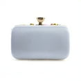 thumbnail image 4 of Fashion Evening Bags Handmade Flower Beaded Bags Banquet Wedding Party Bags,Silver, 4 of 9