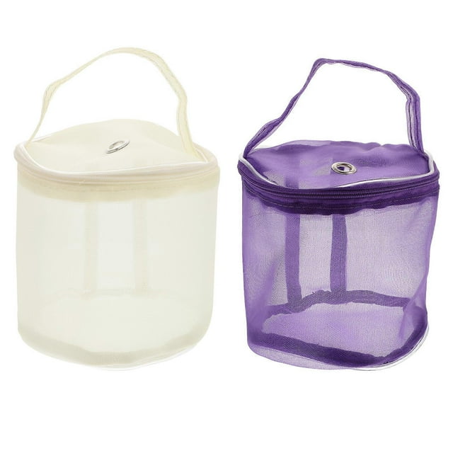 2Pcs Yarn Balls Bag Portable Woolen Yarn Handbag Household Embroidery Yarn Container