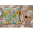 thumbnail image 2 of Cartoon Fluffy Throw Pillow Cushion Cover, Spring Themed Vivid Colored Seasonal Elements Blooming Flowers Ladybugs Bees Birds, Decorative Square Pillow Case, 28" x 28", Multicolor, by Ambesonne, 2 of 5