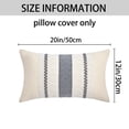 thumbnail image 7 of Unique Bargains Striped Throw Pillow Covers Pack of 2 Grey 20" x 12", 7 of 7
