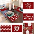thumbnail image 4 of asddcavvf Valentine's Day Car & Table Mats Festive Table With Heat Linen Print for Parties Ideal for Home & Restaurant Use for Lovers B Kitchen Table round Set for 4, 4 of 4