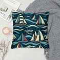 thumbnail image 2 of Orinice Kids Boat Throw Pillow Covers Soft Nautical Pillow Cases Cushion Covers Ocean Themed Decorative Throw Pillowcases Navy Blue Cushion Cases White, 2 of 5