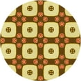 thumbnail image 1 of Ahgly Company Indoor Round Patterned Mahogany Brown Area Rugs, 5' Round, 1 of 6