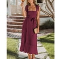 thumbnail image 3 of Vestido de Verano Sin Mangas para Mujer NikouMX con Lazo de Encaje y Aberturas Laterales, 3 of 4