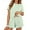Green, variant on UVN Summer Pajama Sets For Women Short Sleeve Sleepwear Set Ladies Casual 2 Piece Outfits Lounge Sets