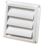 Deflecto Supurr-Vent Louvered Outdoor Dryer Vent Cover, White, 4" Hood HS4W/18