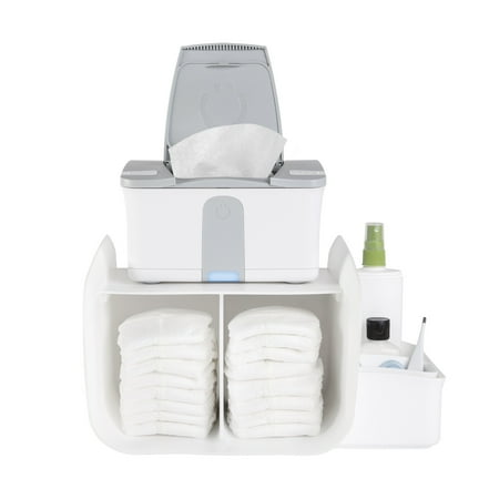 Ubbi Diaper Caddy Organizer Stores Baby Diapers Wipes & Baby Accessories White