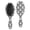 Gray Halloween White Ghosts, variant on Halloween Ghost WitchHat Pattern Brush, Detangling Hair Brush, Paddle Styling Brush, Smooth Handle Gifts for Holiday Birthday Gifts
