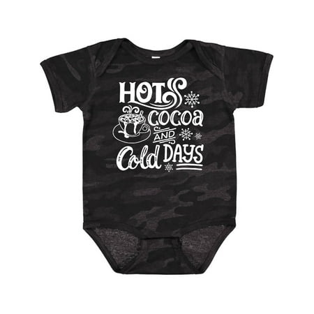 

Inktastic Christmas Hot Cocoa and Cold Days with Snowflakes Gift Baby Boy or Baby Girl Bodysuit