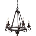 thumbnail image 4 of NBE5005RK Quoizel Lighting Noble Chandelier 5 Light Steel     -Traditional Installation, 4 of 6