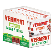 Vermont Smoke & Cure Mini Meat Stick Go Packs, Beef, Antibiotic Free, Gluten Free, BBQ, Six 0.5oz Sticks Per Pouch, Pack of 8 Pouches