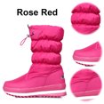 thumbnail image 1 of Botines Antideslizantes para Exteriores Mujer Botas Con Plataforma Forradas Piel Al Hasta Media Pantorrilla (Rosa 37) Rojo, 1 of 8