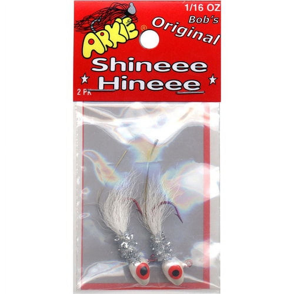 (3 pack) Arkie Lures Original Shineee Hineee Jig, Color White, Size 1/16 oz.