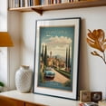 thumbnail image 5 of Capturing Toscana's Beauty: Vintage Retro Travel Art - Tuscany Italy Illustration Black Framed Wall Art Print 16 x 24 inches, 5 of 8