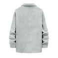 thumbnail image 5 of Levmjia Men's Casual Jacket Button Up Jacket Turn-Down Collar Jacket Lightweight Fall Jacket Men's Long Sleeve Jacket Polyester Outdoor Wear Solid Color Jacket Sizes S-3XL, 5 of 8