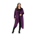 thumbnail image 4 of FANNYC Plus Size Women Long Cardigan Sweater Long Sleeve Open Front Draped Lightweight Cardigan Knitted Coat Tops Irregular Hem Casual Outerwear Jacket,XL-5XL, 4 of 7