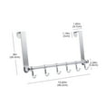 thumbnail image 2 of Door Hanger Hook Rack,QZS Over the Door Towel Rack for Bathroom,1pcs Silver Durable Moving 6-Hook Towel Hanger for Hanging Clothes Hat, 2 of 6