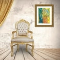thumbnail image 3 of Combs, Joyce 25x32 Gold Ornate Wood Framed with Double Matting Museum Art Print Titled - Spring Lattice II, 3 of 4