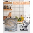 thumbnail image 4 of Yellow Grey Ombre Stand Mixer Dust Cover with Storage Pocket & Handles, Modern Marble Ink Painting Abstract Fits All Tilt Head & Bowl Lift Kitchen Appliance Cover Organizer Bag Accessories, 6-8 Quart, 4 of 6
