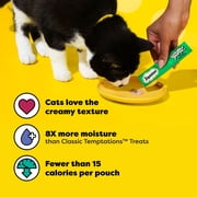 Temptations Creamy Puree Mixups Seafood Medley Flavor Dental Treats for Cats, 1.7 oz Pouches (4 Pack)