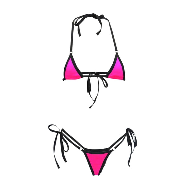 Trajes de baño Amzcrzy Tankini para mujer traje de baño estampado diario para mujer traje de baño conservador de cuerpo unido falda de playa estampada conjunto de dos piezas rosa fuerte talla única