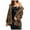 Brown, variant on Fartey Womens Faux Fur Coats Trendy Leopard Print Fleece Coat Oversized Lapel Long Sleeve Fluffy Jacket Fall Winter Fluffy Overcoat