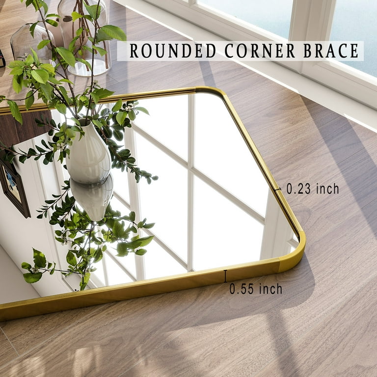 Rounded Corner Floor Mirror