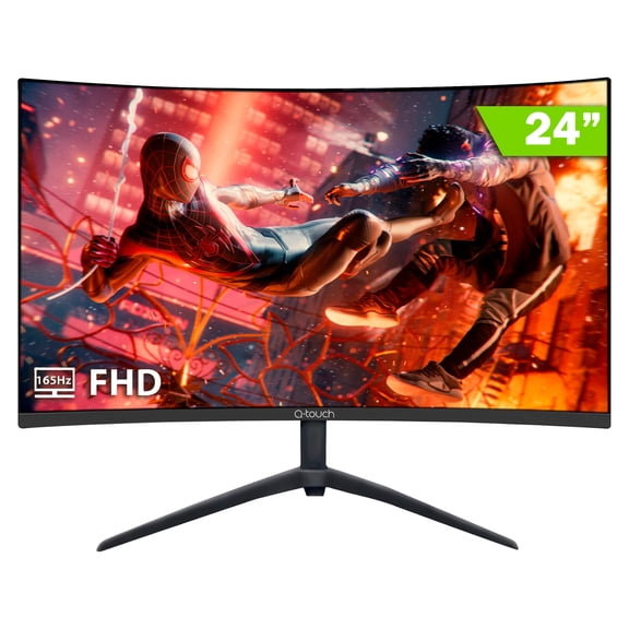 MONITOR GAMER Q.Touch QT-G24C 24" CURVO Full HD 1920 x 1080 165 Hz Display Port HDMI