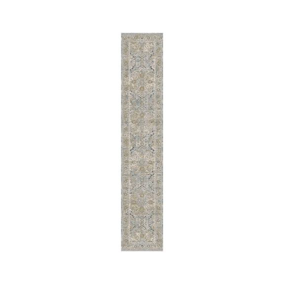 Nourison Nyle Vintage Medallion Indoor Rug Light Blue 2'3" x 8'